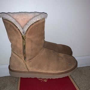 UGGs with gold zippers